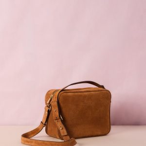 LOGO MEDIUM CROSSBODY IN PENNY SUEDE