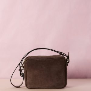 LOGO MEDIUM CROSSBODY IN NOCE SUEDE